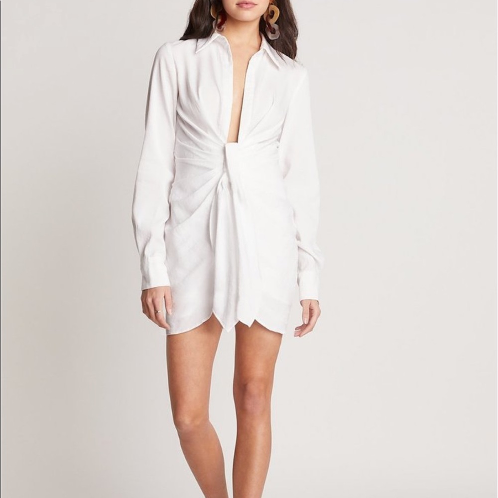 White Tie Shirt Dress